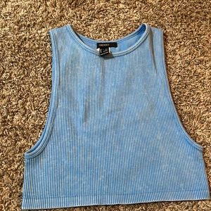 m/l blue high neck tank top, never worn